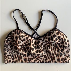 VS Pink Racerback Cheetah Sports Bra